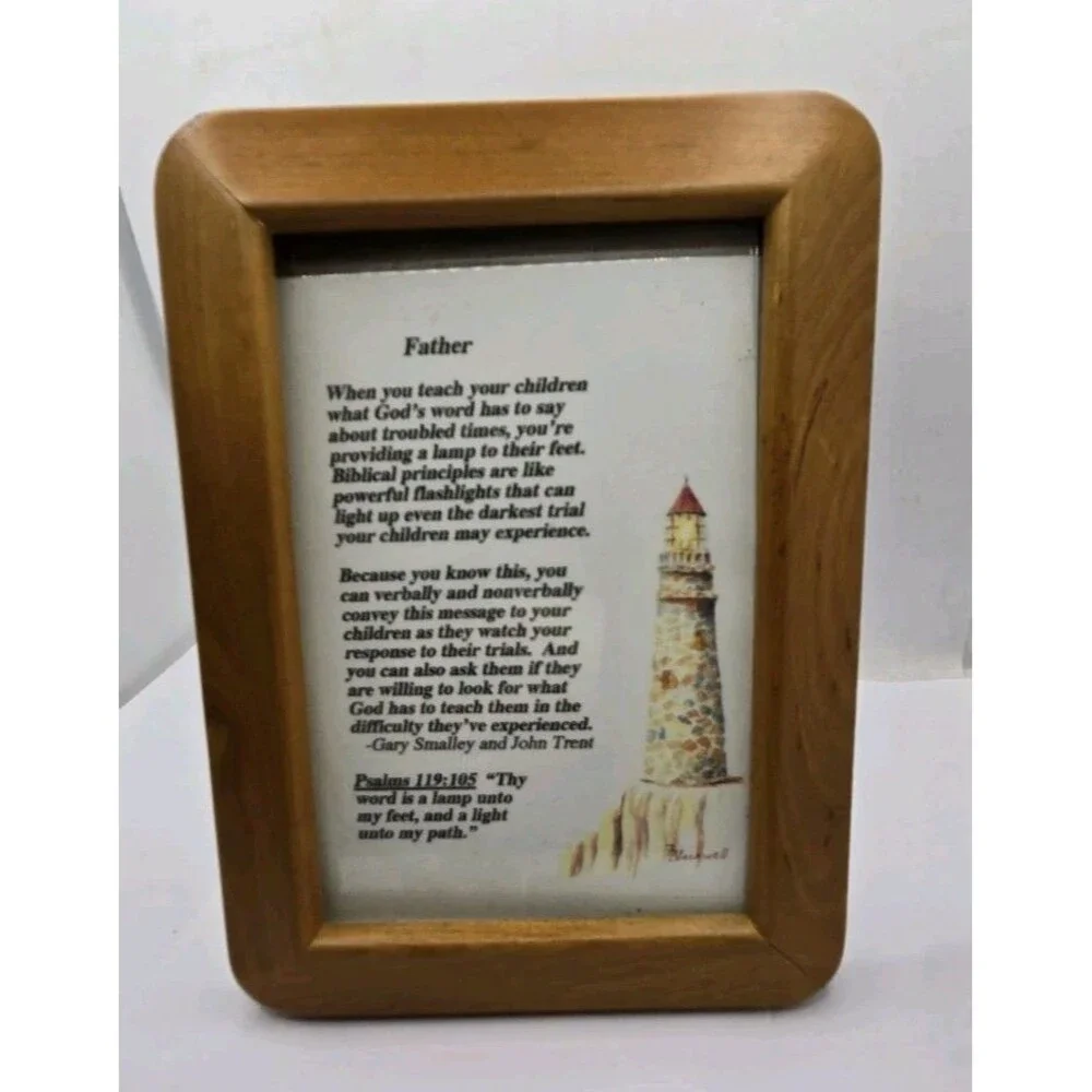 Wood Frame with Father Poem